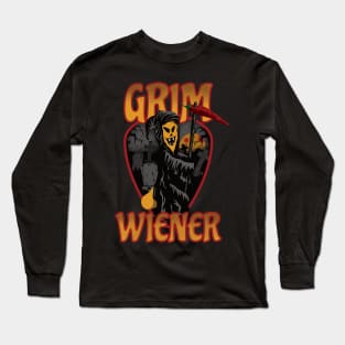 Spicy Grim Wiener and His Creepy Graveyard (plain colours) Long Sleeve T-Shirt